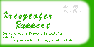 krisztofer ruppert business card